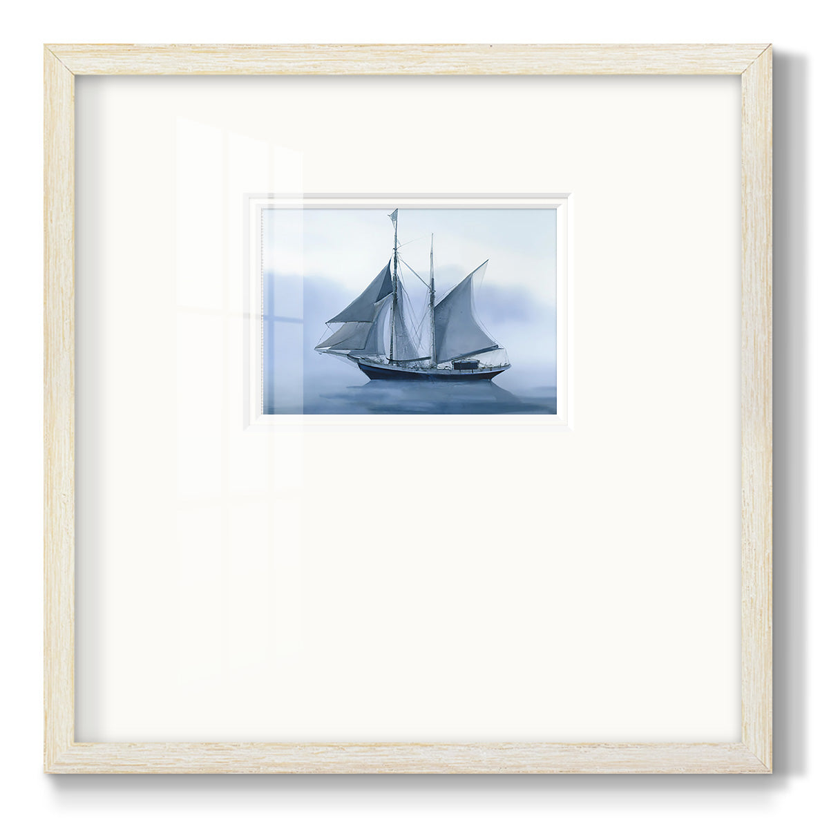 Misty Sail Premium Framed Print Double Matboard