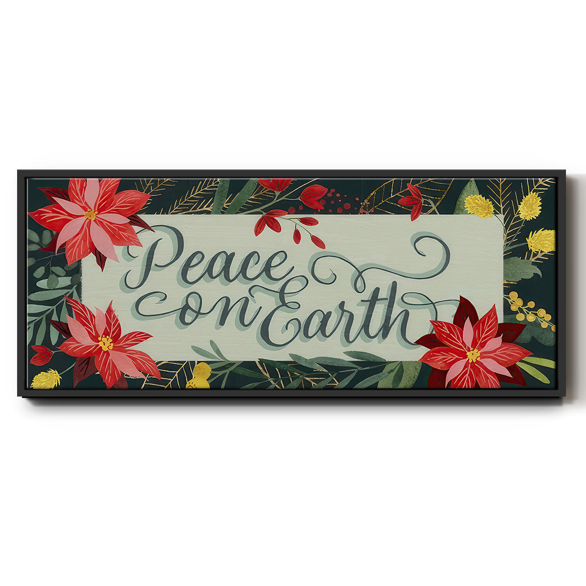 Bright Christmas Night Collection D - Floater Framed Canvas Print