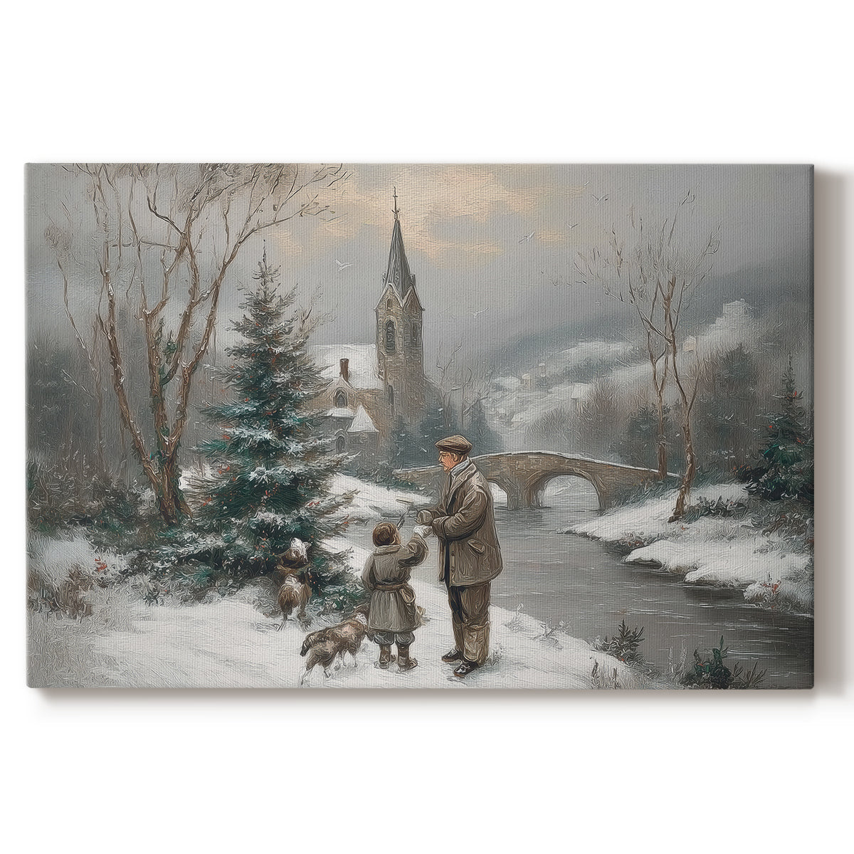 Soft Linen Carol - Canvas Art Print