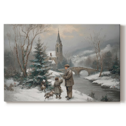 Soft Linen Carol - Canvas Art Print