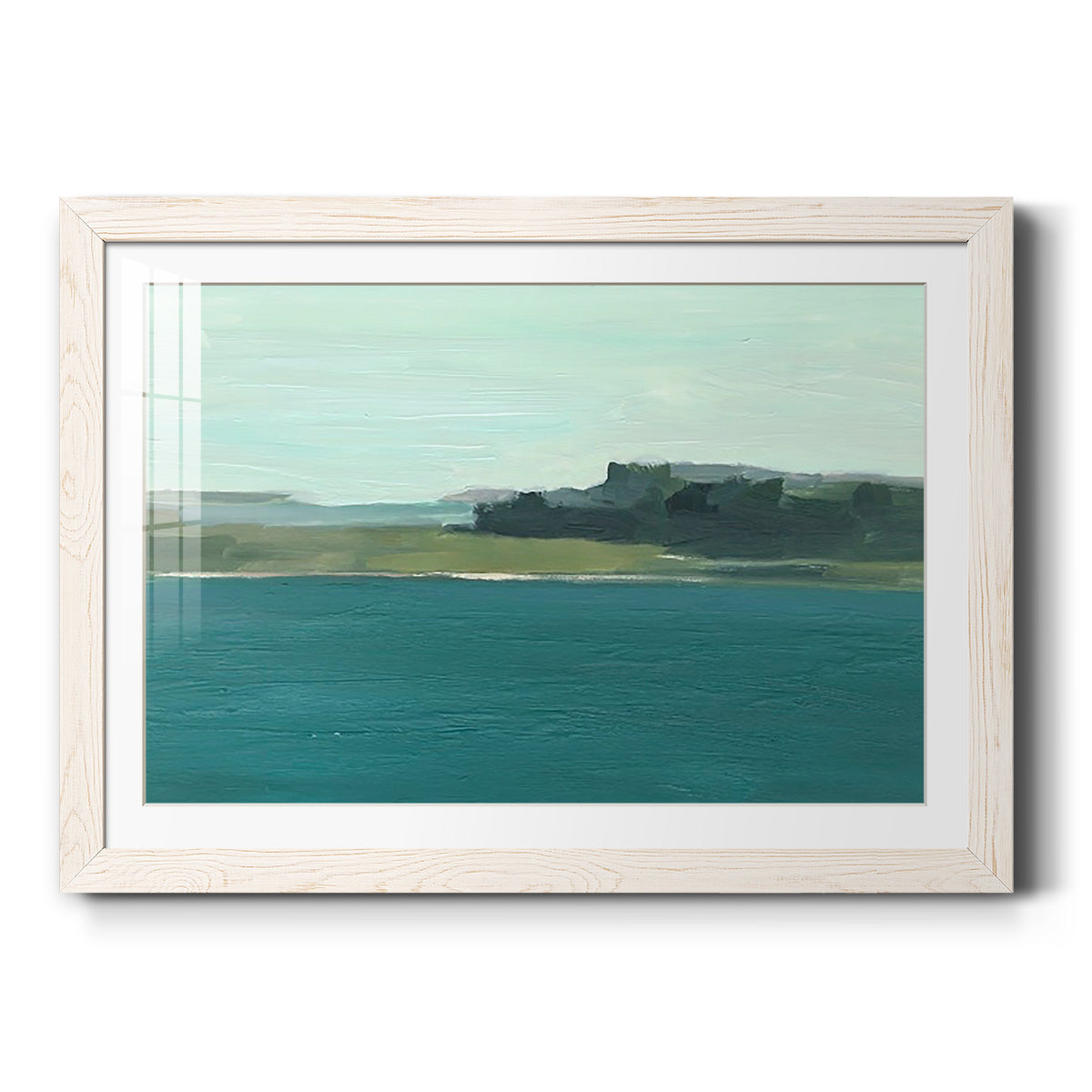 Calming Lake View II - Barnwood Framed Art Print