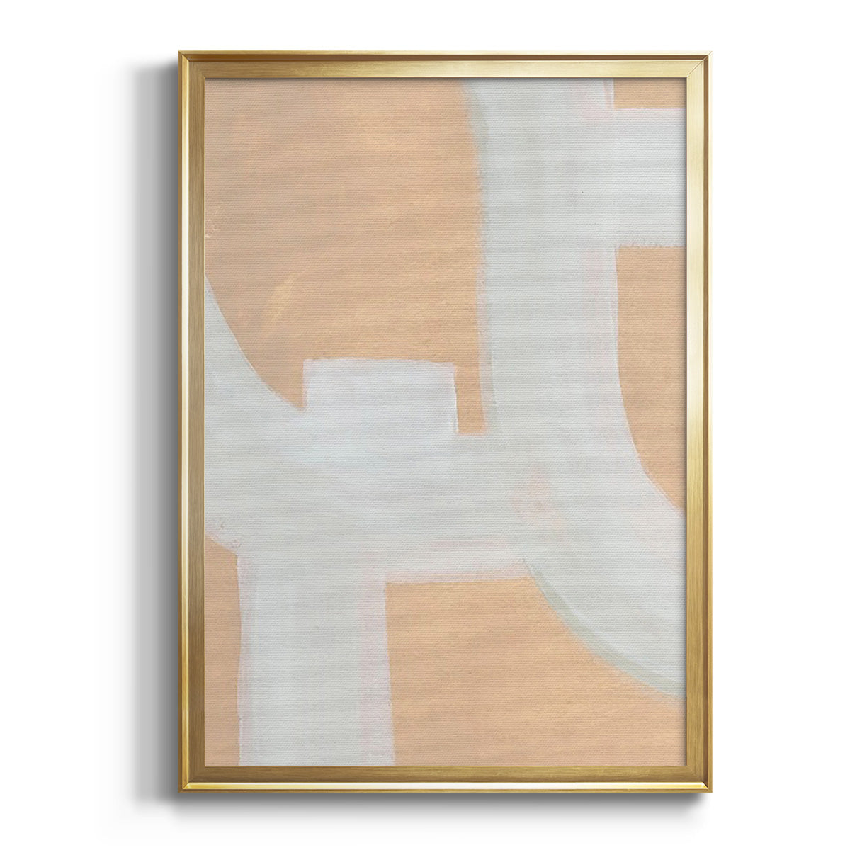 Neutral Winding Paths II - Modern Framed Canvas Print