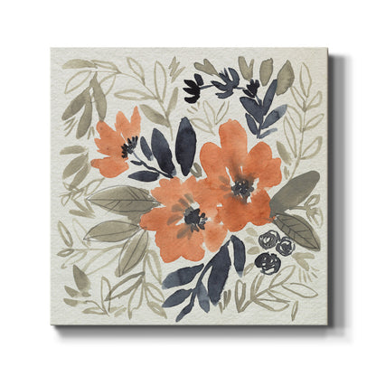 Sienna & Paynes Flowers I - Canvas Art Print