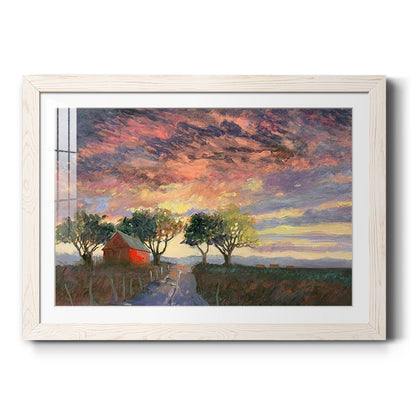 Fire in the Sky - Barnwood Framed Art Print
