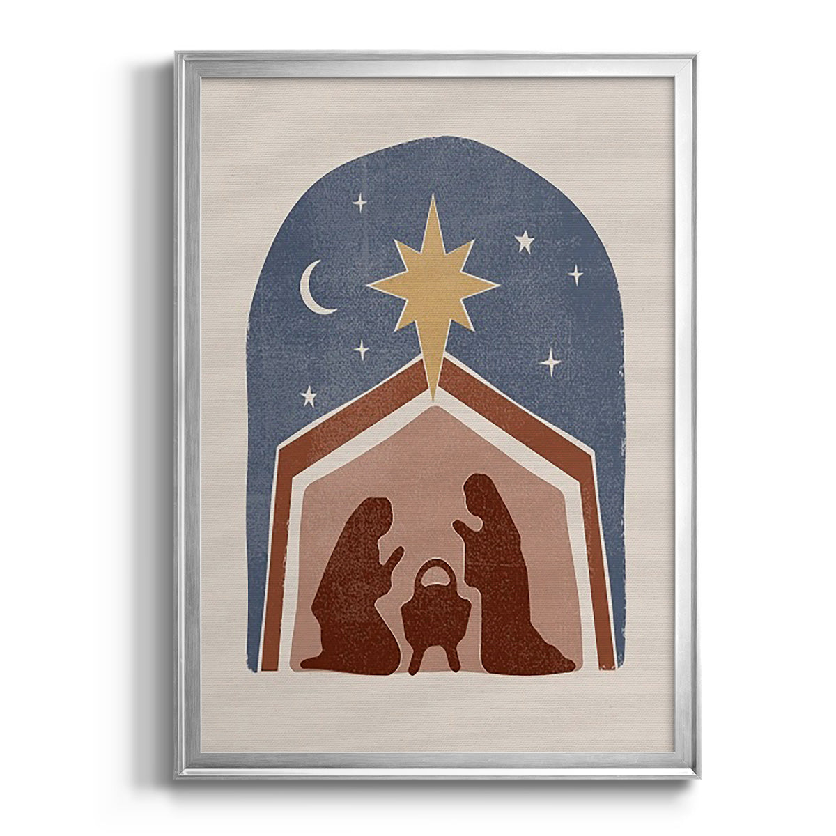 Boho Nativity I - Modern Framed Canvas Print