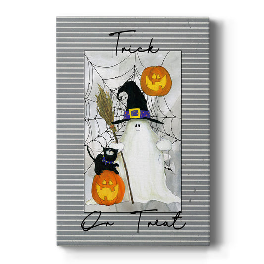 Trick or Treat Ghost Premium Gallery Wrapped Canvas - Ready to Hang