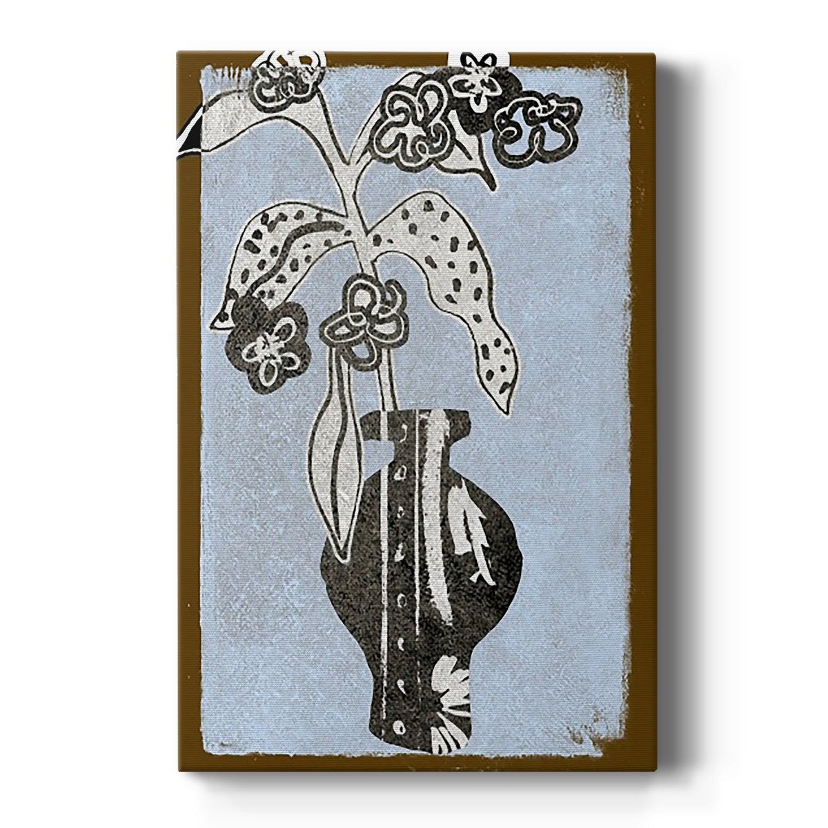 Graphic Flowers in Vase II Premium Gallery Wrapped Canvas - Ready to Hang