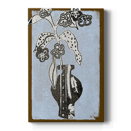 Graphic Flowers in Vase II - Canvas Art Print