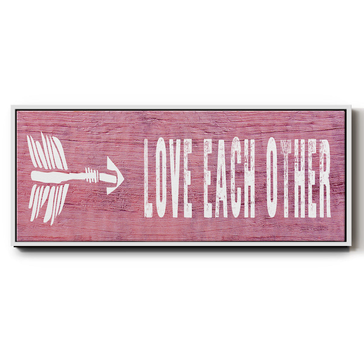 Love Each Other - Floater Framed Canvas Print