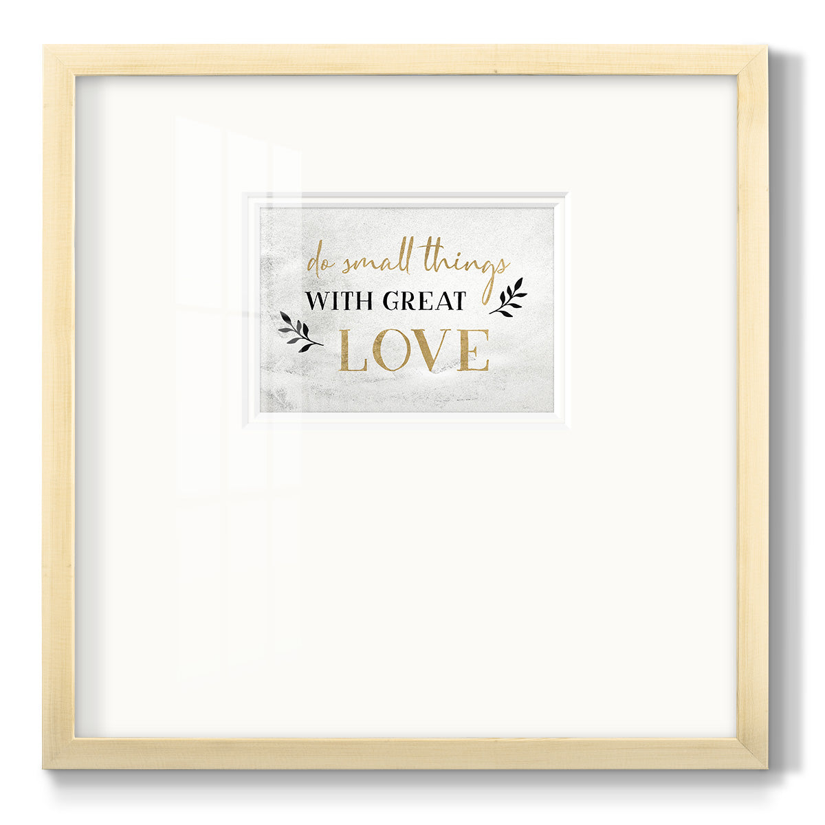 Small Things Gold Premium Framed Print Double Matboard