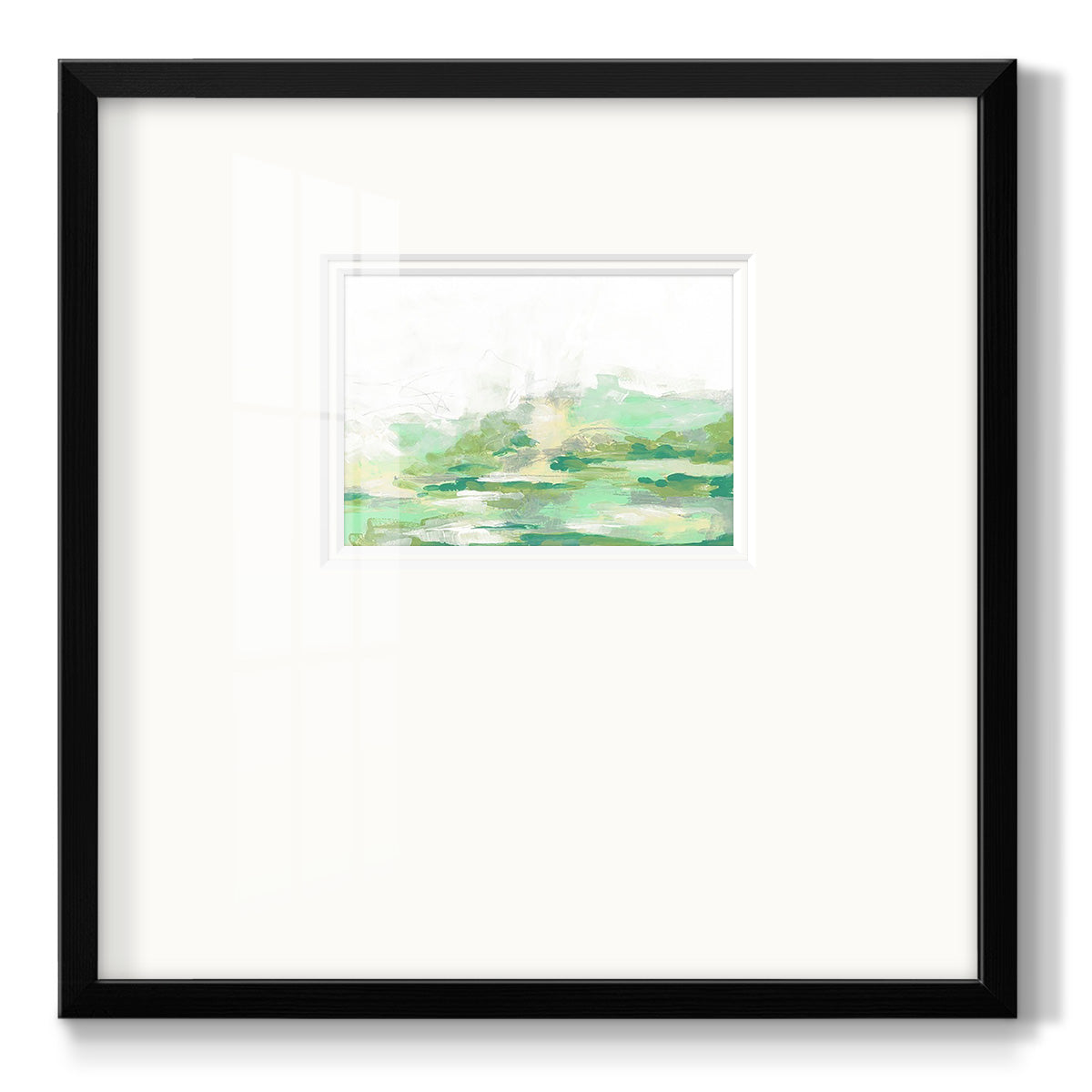 Green Mist Vista II - Double Matboard Framed Print