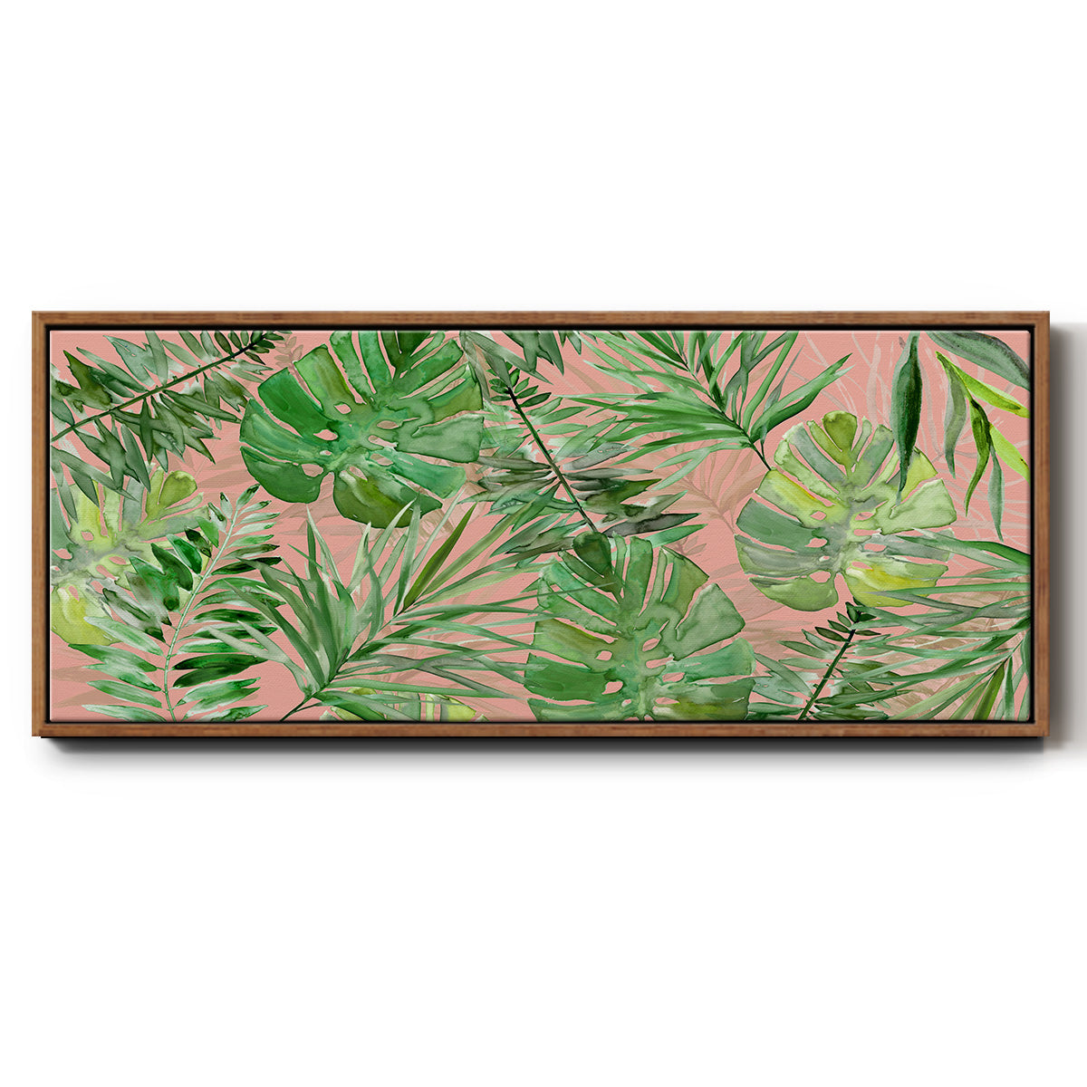 Tropical Sketchbook Coral - Floater Framed Canvas Print