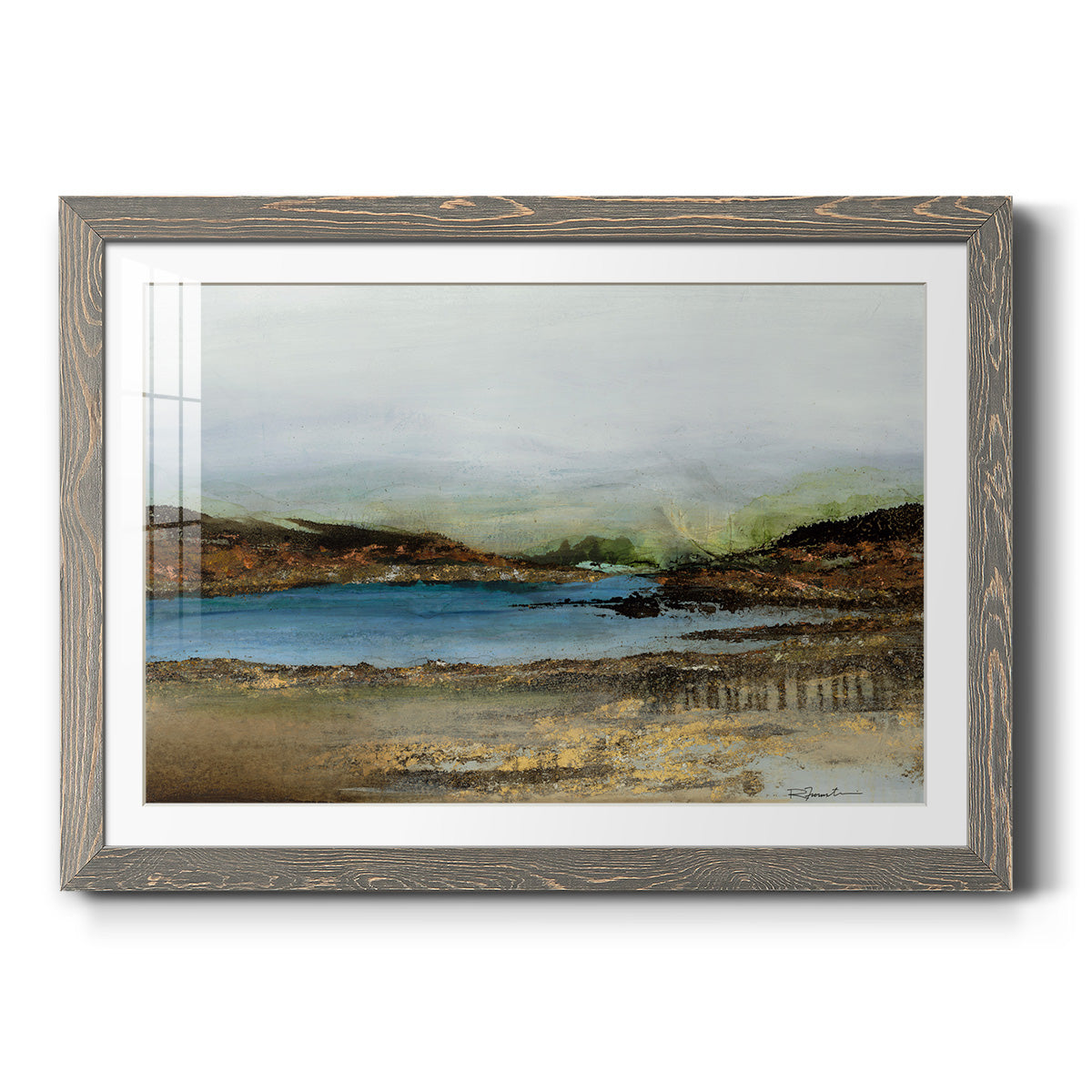 Lakeside - Barnwood Framed Art Print