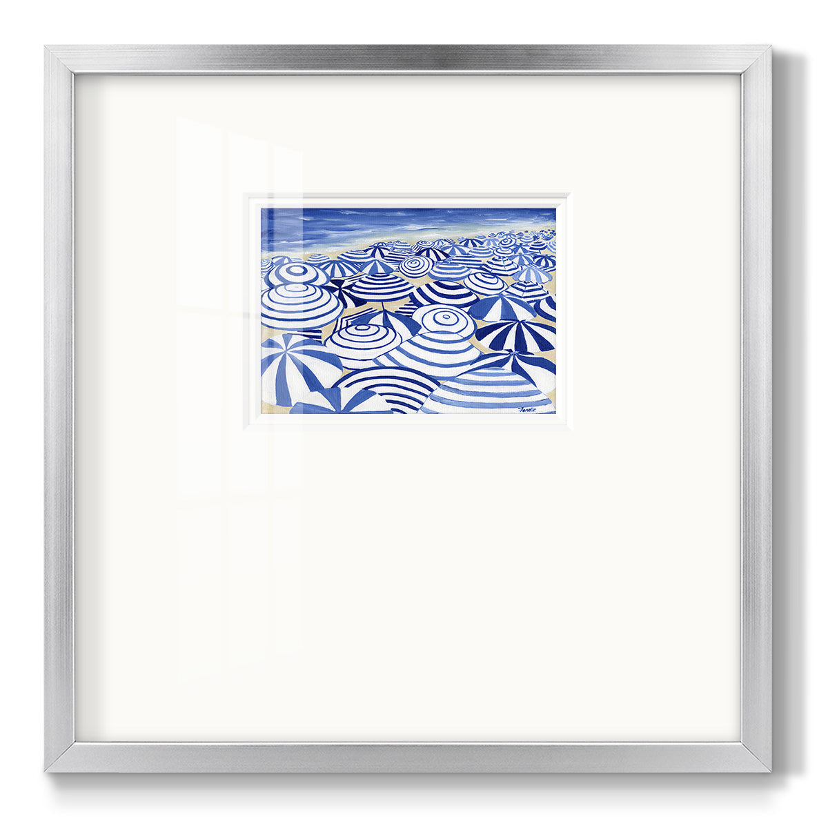 Candy Bowl Prussian Blue - Double Matboard Framed Print