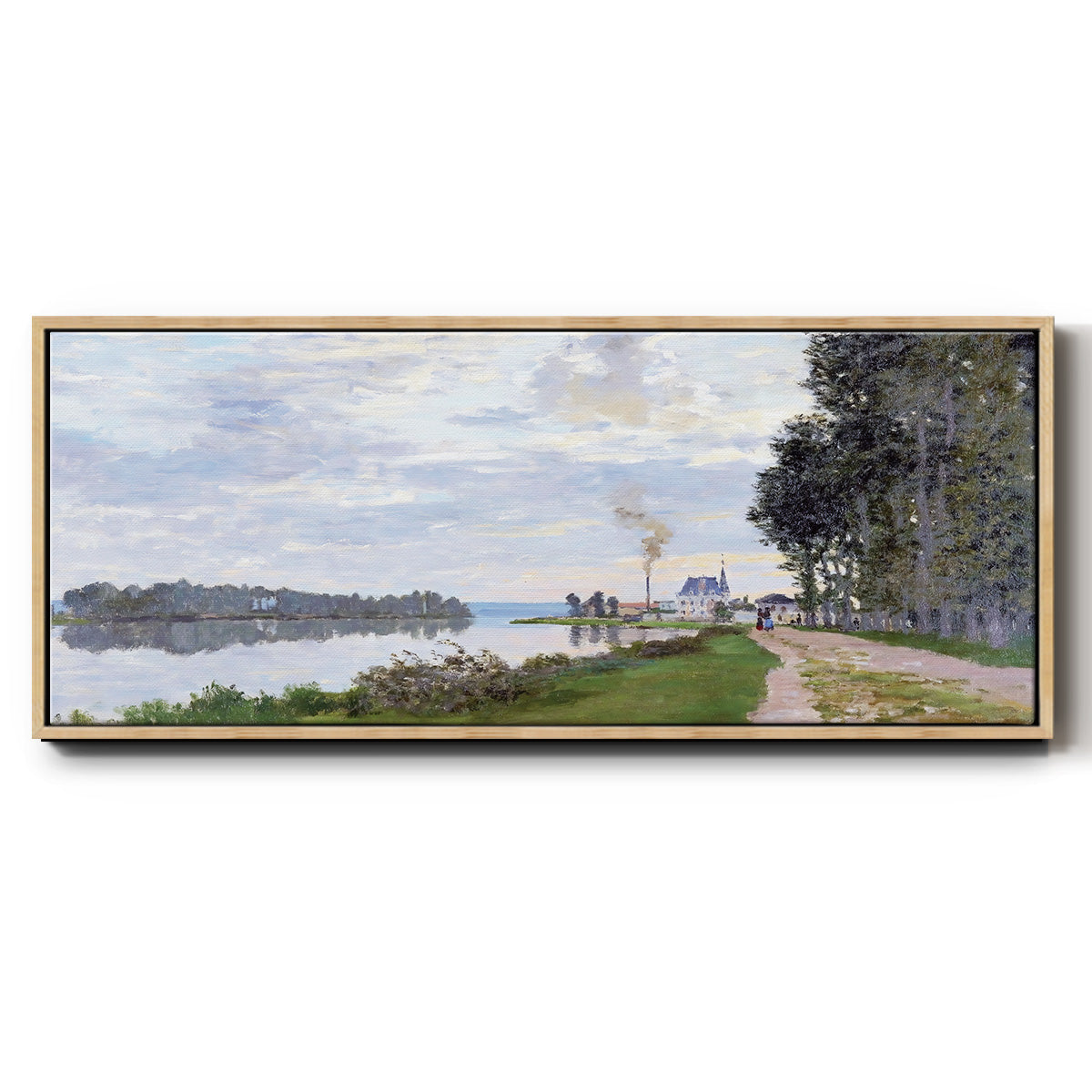 The Promenade at Argenteuil, 1872 - Floater Framed Canvas Print