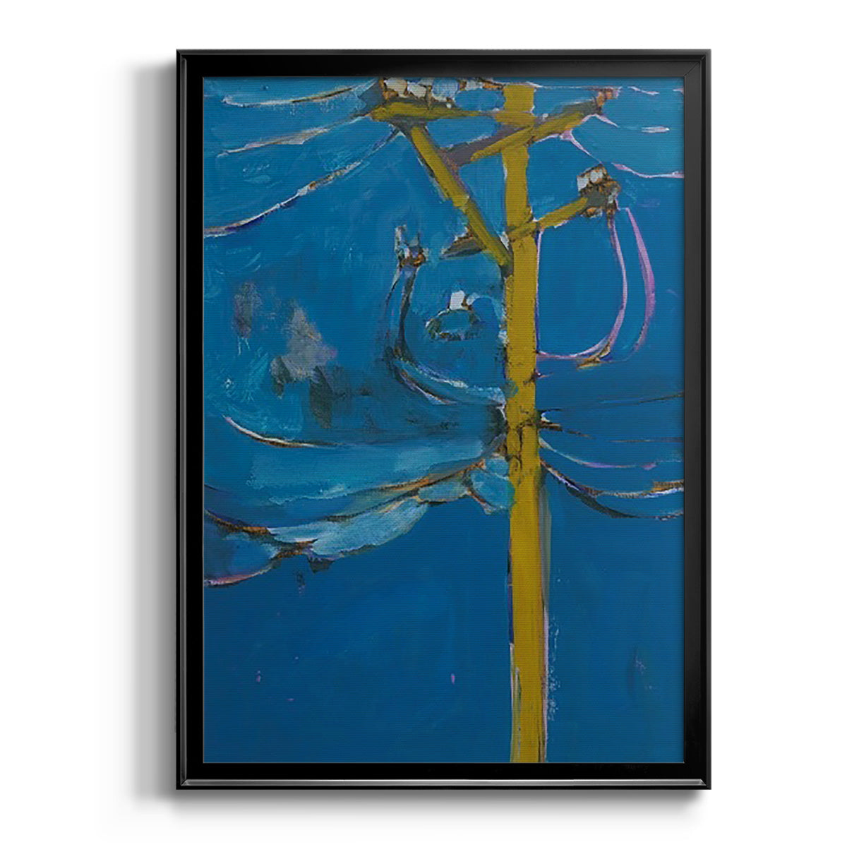 Wires IV - Modern Framed Canvas Print