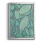 Blue Orbs II - Modern Framed Canvas Print