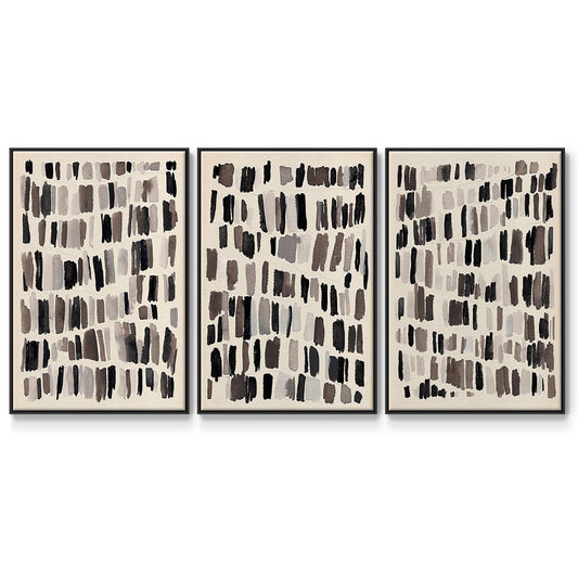 Chalk and Flint I - Floater Framed Canvas Set