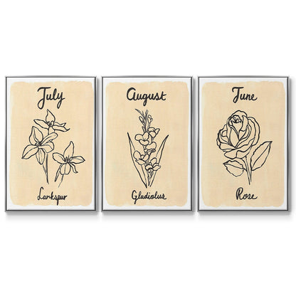 Birth Month VI - Floater Framed Canvas Set