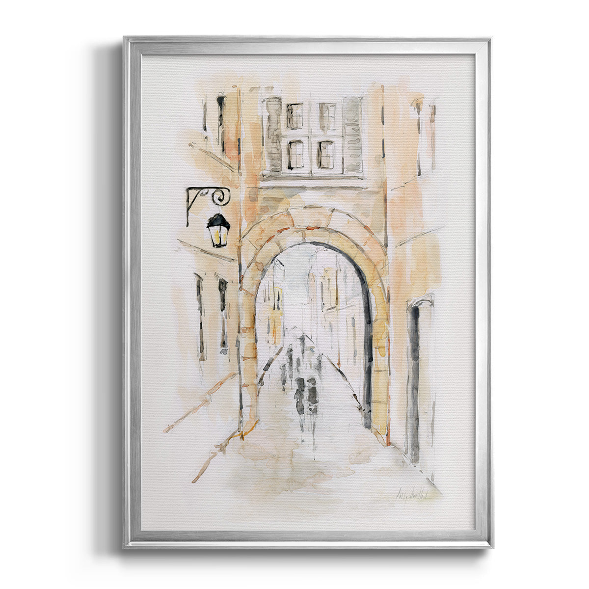 Venice Market Day II - Modern Framed Canvas Print