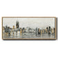 Bright City Lights - Floater Framed Canvas Print