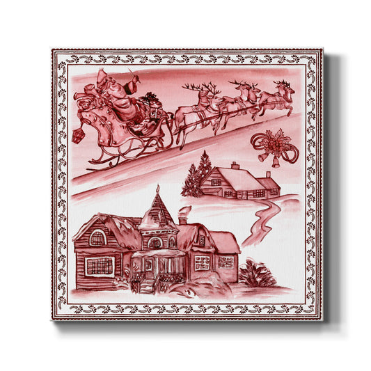 Christmas Wonderland Toile I - Canvas Art Print