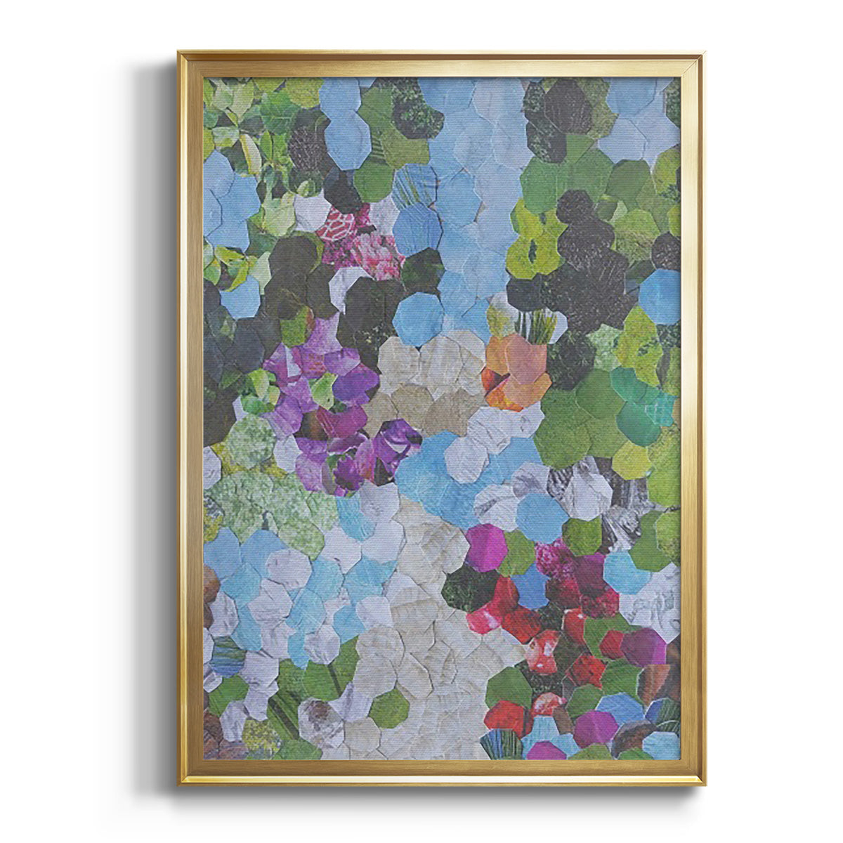 Iris Garden - Modern Framed Canvas Print
