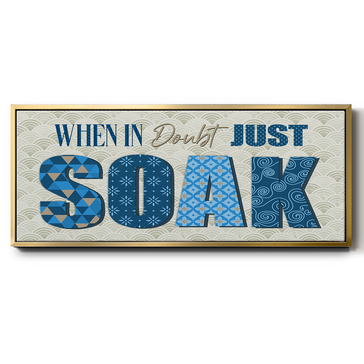 When in Doubt - Floater Framed Canvas Print