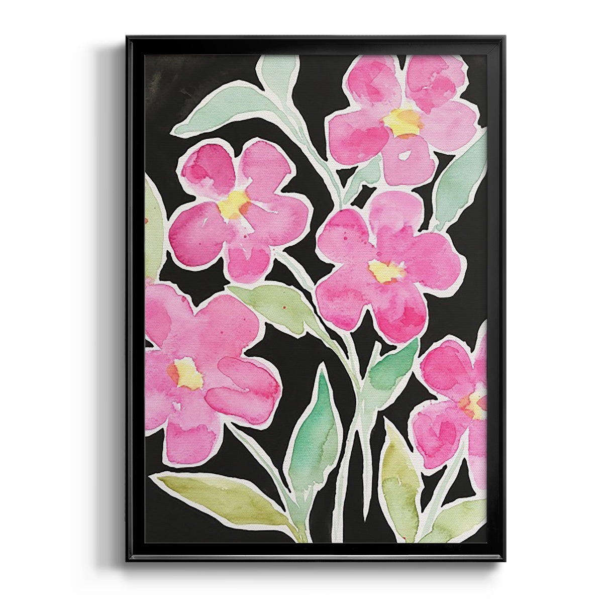 Floral Choir - Modern Framed Canvas Print