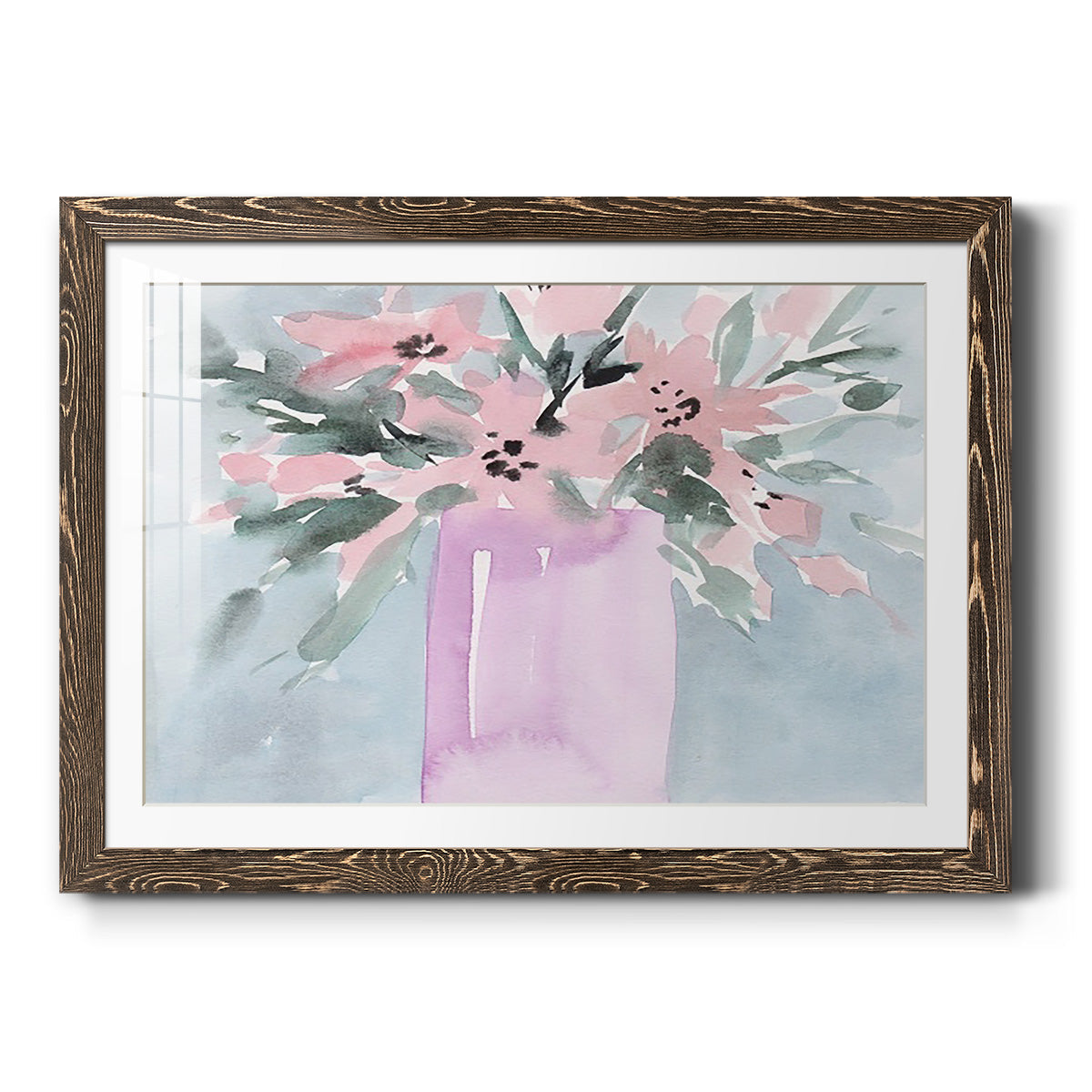 Broken Flowers I - Barnwood Framed Art Print