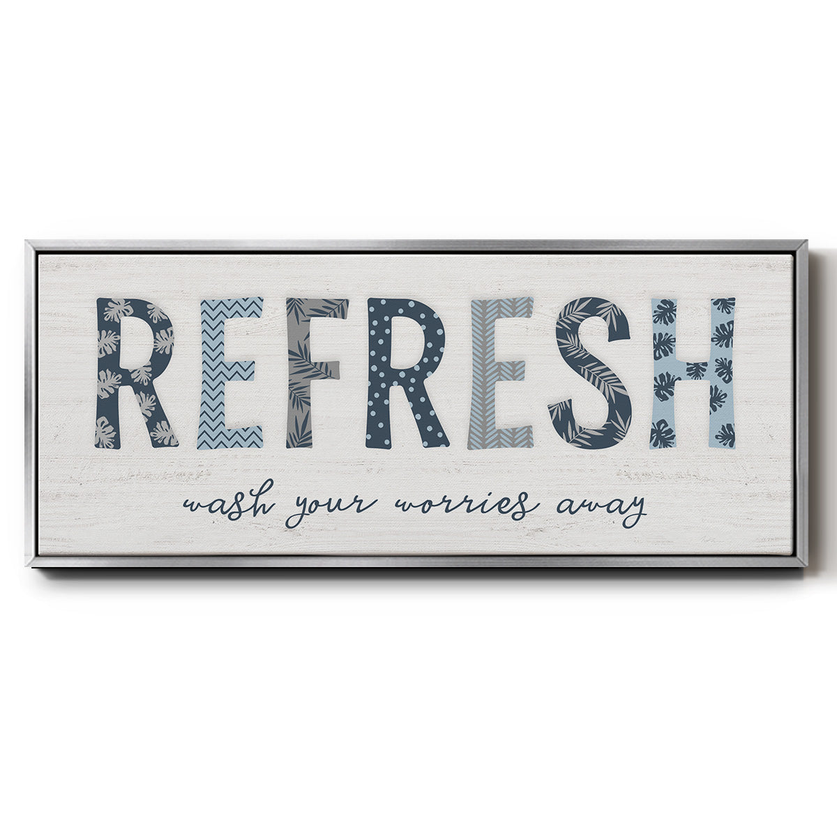 Refresh - Floater Framed Canvas Print