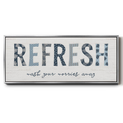 Refresh - Floater Framed Canvas Print