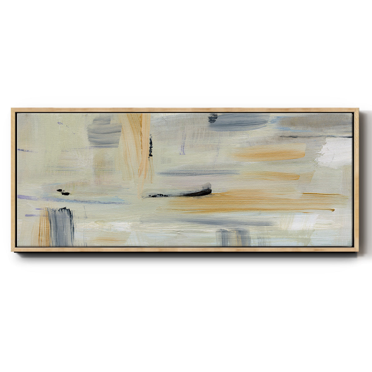 Gray Absract - Floater Framed Canvas Print