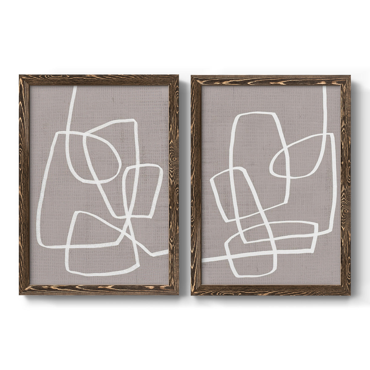 Linen Roundabout I - Premium Framed Canvas 2 Piece Set - Ready to Hang