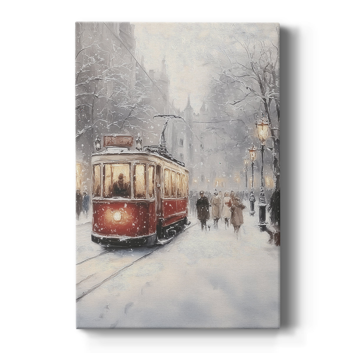 Snowwhite Lantern at Twilight - Canvas Art Print