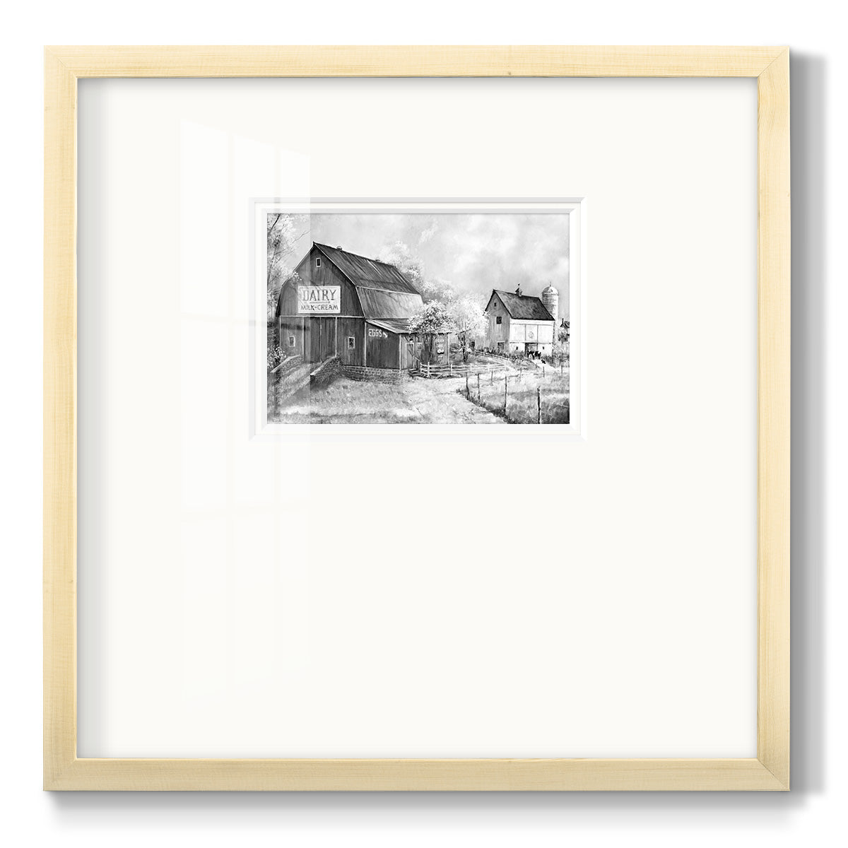Day At The Farm - Double Matboard Framed Print