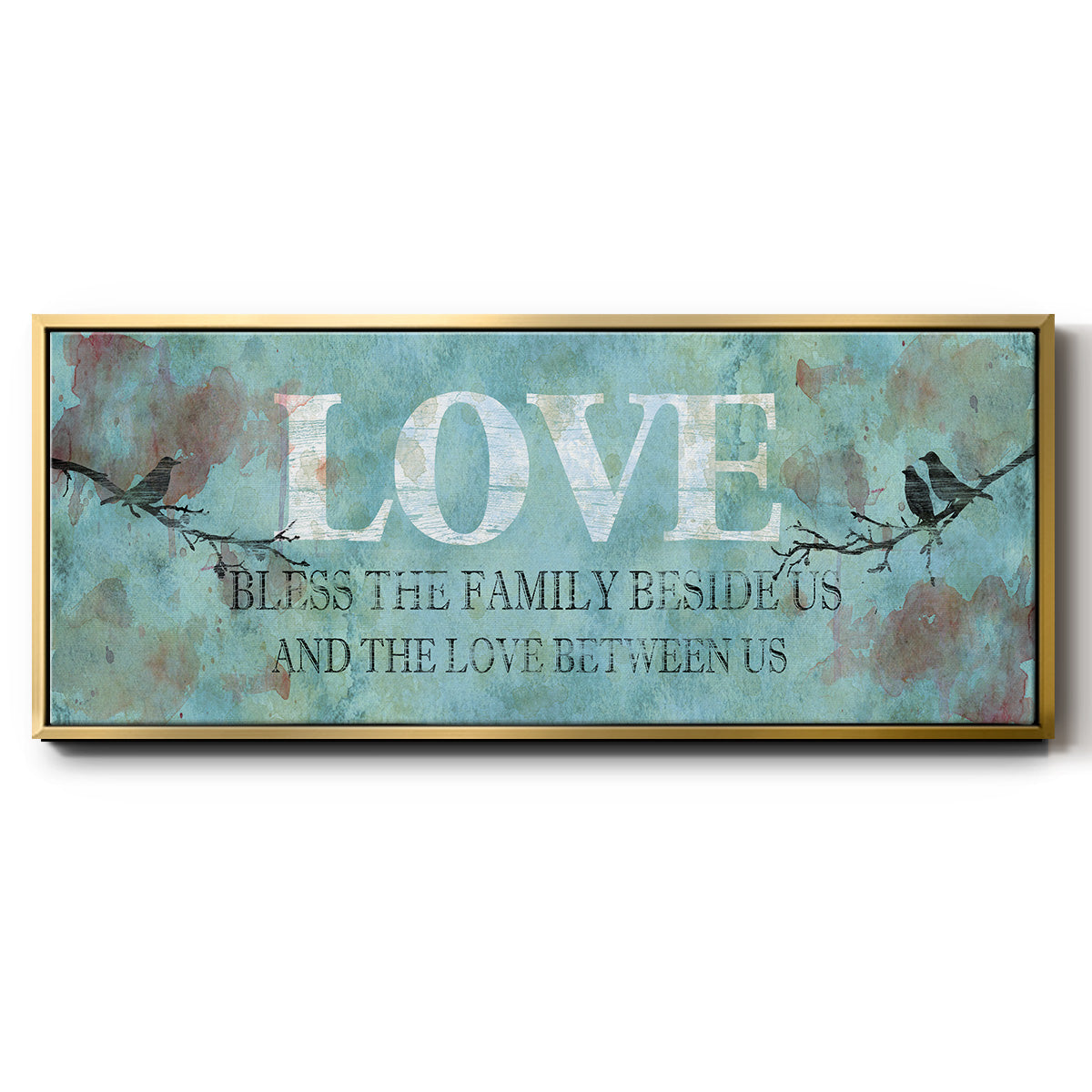 Love Between Us - Floater Framed Canvas Print
