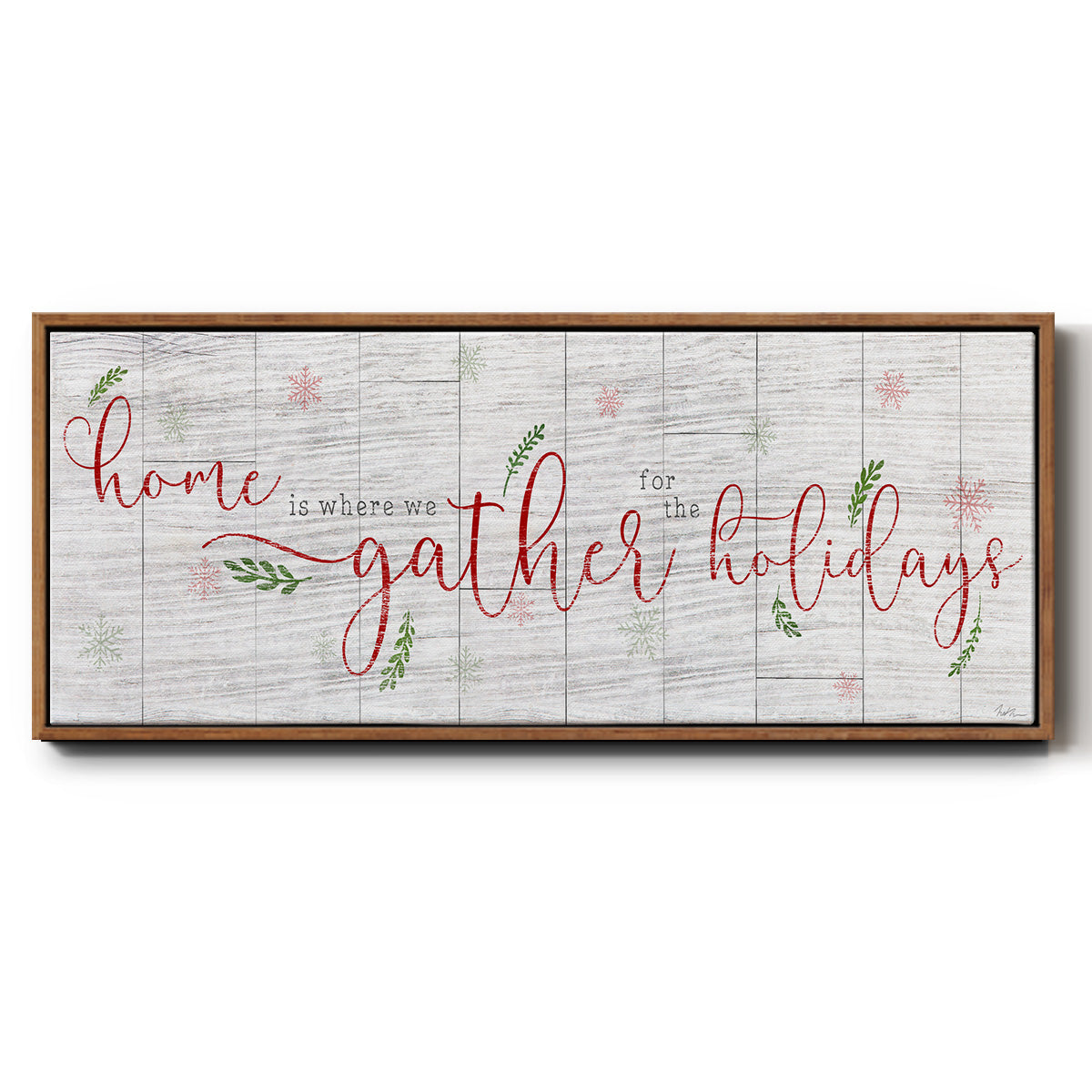 Holidays Gather - Floater Framed Canvas Print
