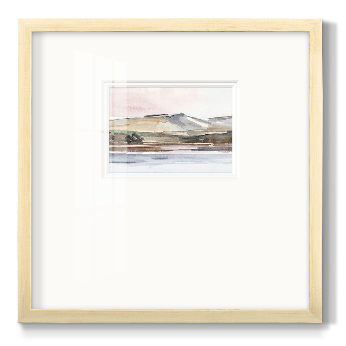 Autumn Mountain Valley I - Double Matboard Framed Print