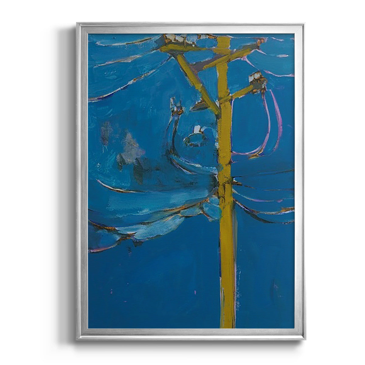 Wires IV - Modern Framed Canvas Print