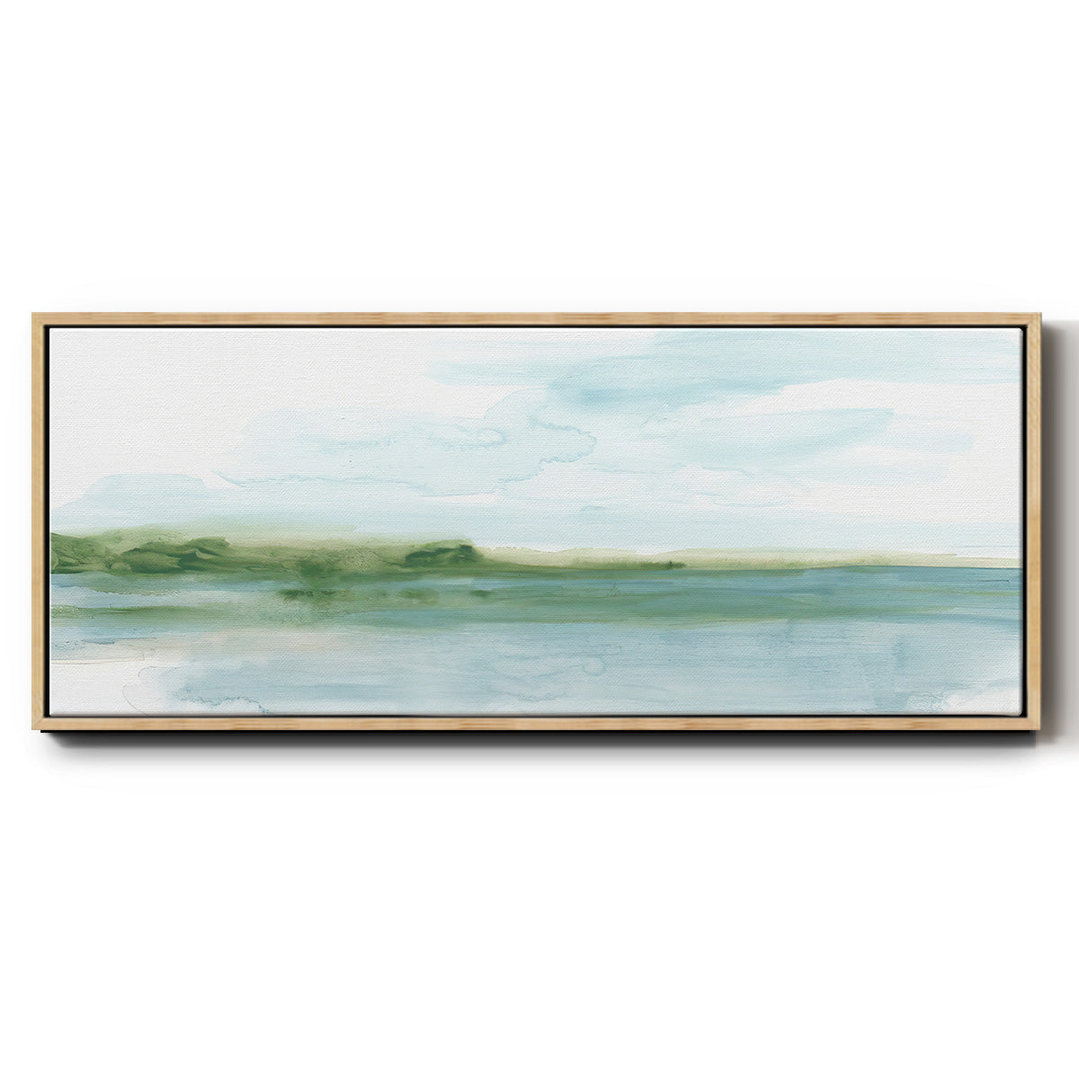 Green Ribbon Coast II - Floater Framed Canvas Print