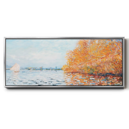 The Seine at Argentuil, 1874 - Floater Framed Canvas Print