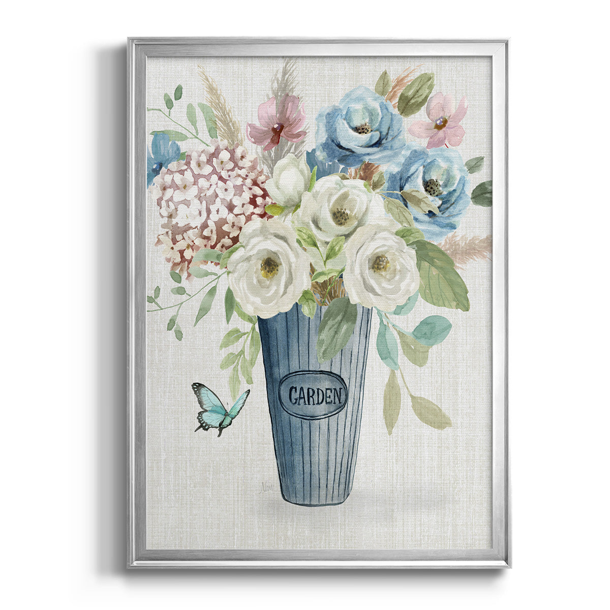 Garden Bouquet - Modern Framed Canvas Print