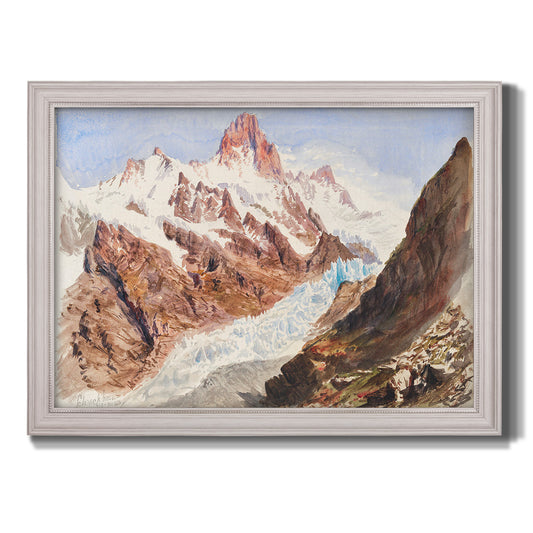 Schreckhorn, Eismeer - Ornate Framed Canvas Print
