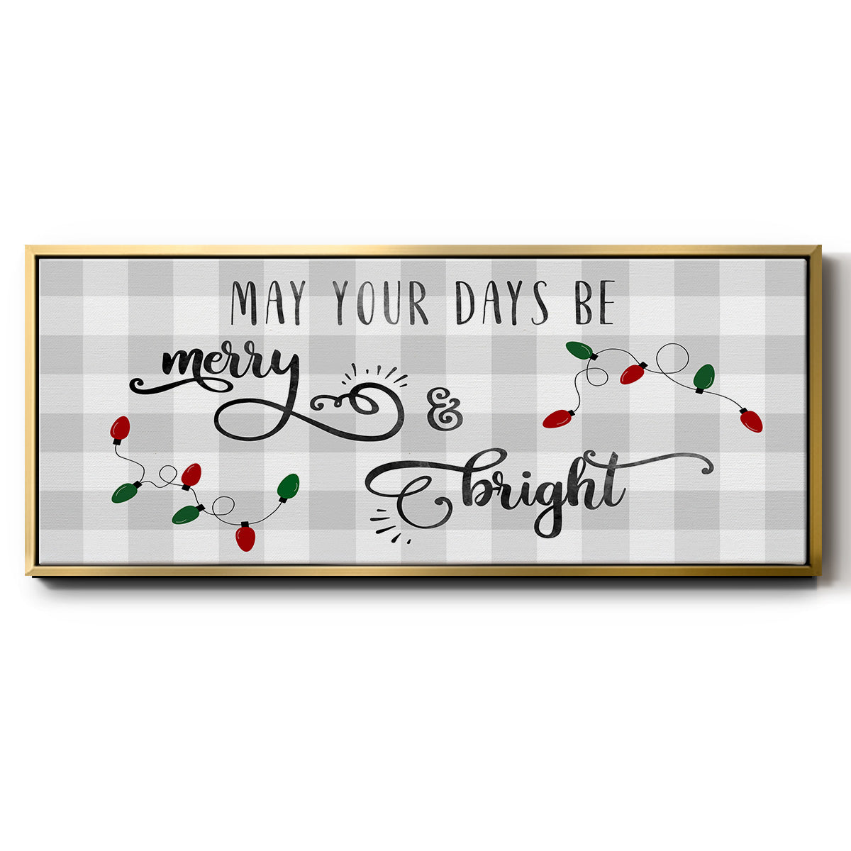 Buffalo Check Merry - Floater Framed Canvas Print