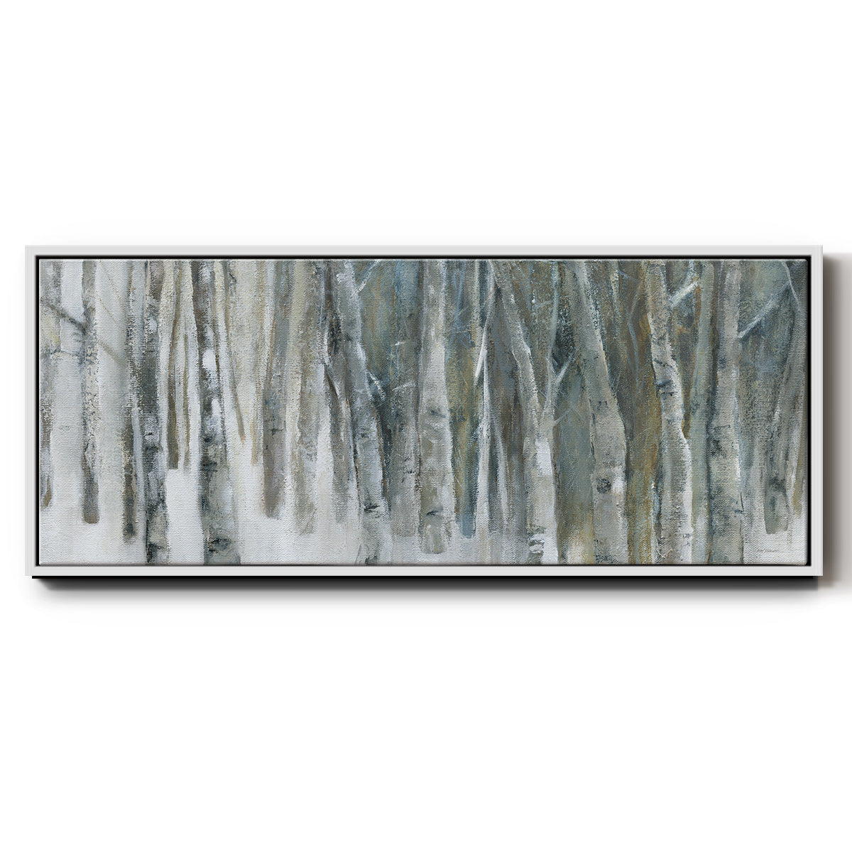 Banff Birch Grove - Floater Framed Canvas Print