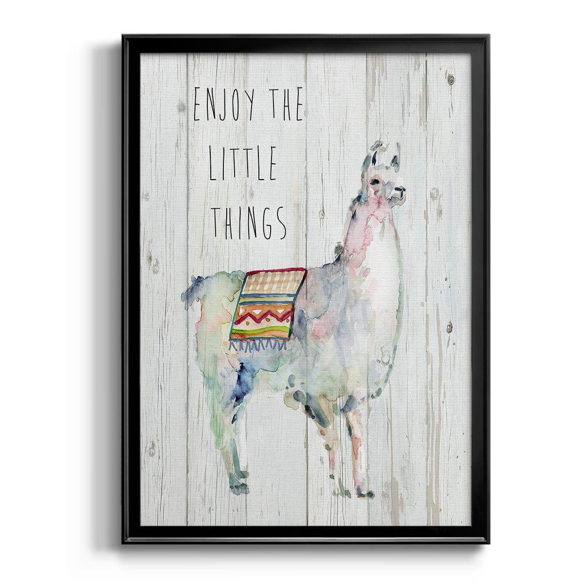 Llama Little Things - Modern Framed Canvas Print