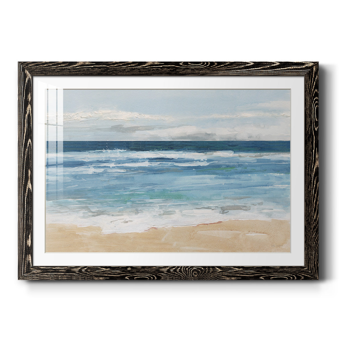 Ocean Waves II - Barnwood Framed Art Print