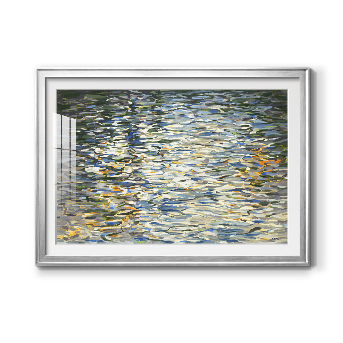 Water Reflections - Modern Framed Art Print