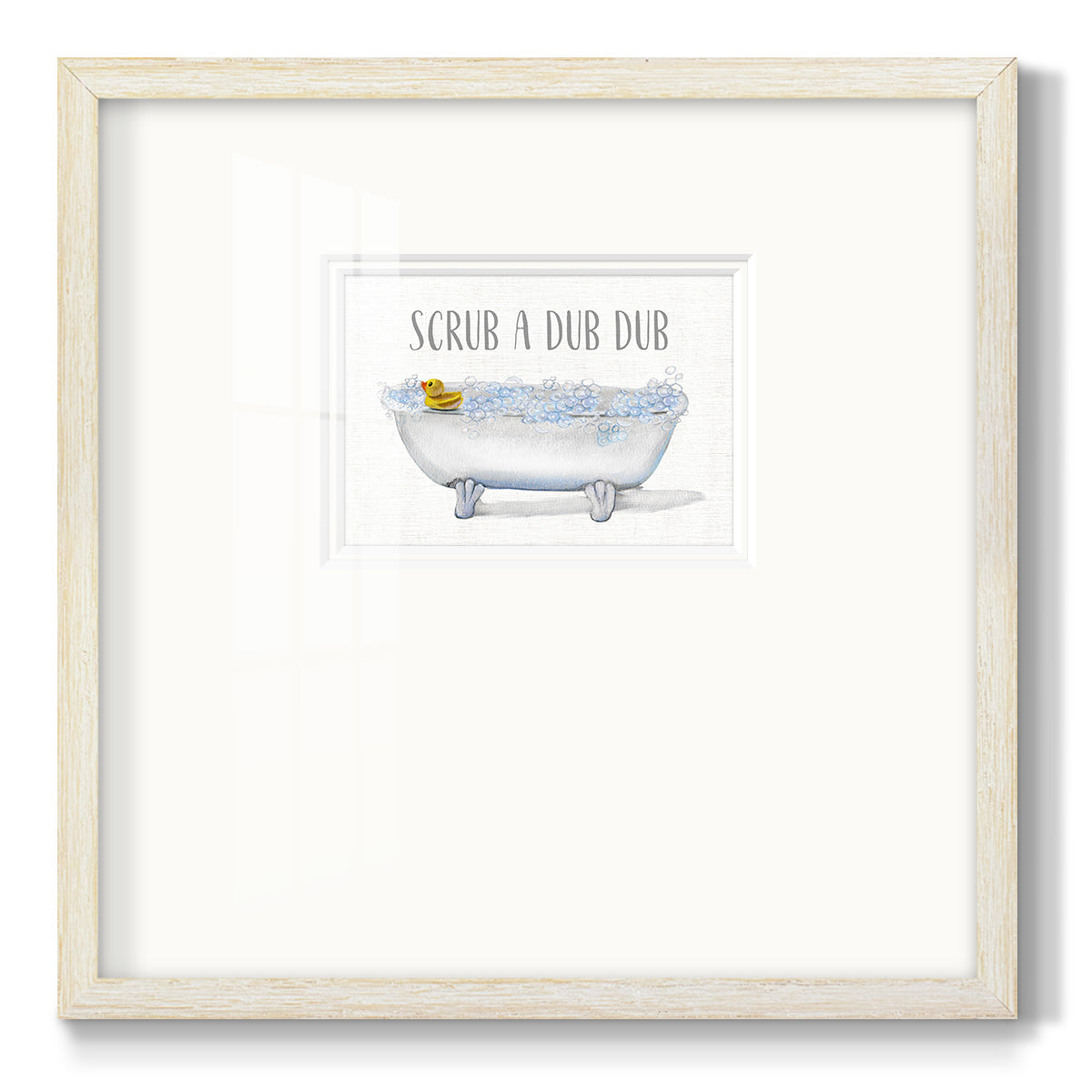 Scrub a Dub Premium Framed Print Double Matboard